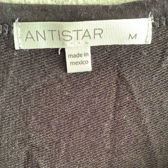 Antistar Black V-Neck Buttoned Detail Black Dress M - Picture 7 of 7